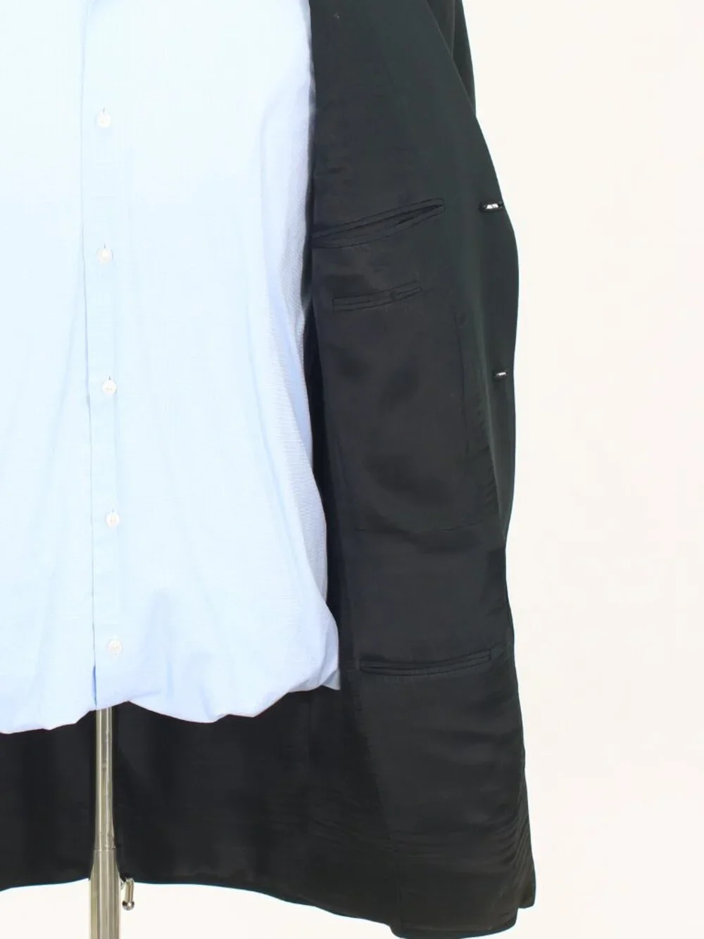 Kenneth Cole 42L 36x33 Green Full Suit 3-Button Solid R947